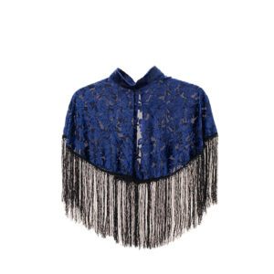 Capa de terciopelo con flecos. vestuario flamenco